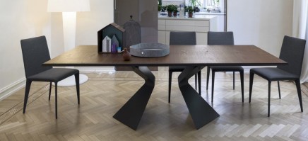 Prora table from Bonaldo with wood top